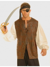  Pirate Costume Pirate Shirt with Vest - Mens Pirate Costumes
